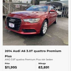 2014 Audi A6 3.0T Quattro Premium Plus