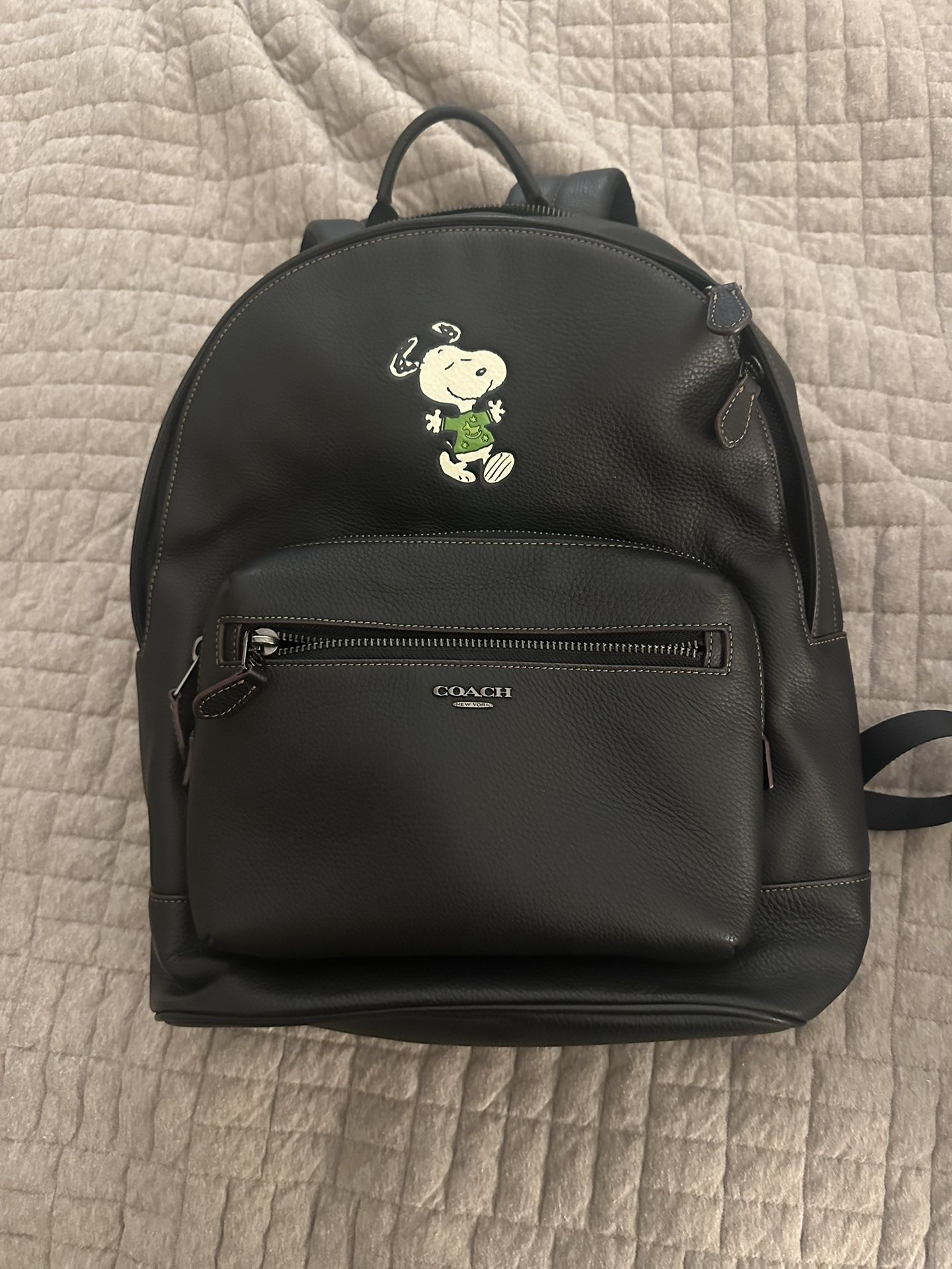 Snoopy Coach Leather Backpack 