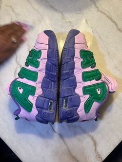 Nike Air More Uptempo Pink Green Sneakers