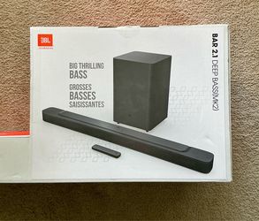 JBL Bar 2.1 Deep Bass MK2 Soundbar with 6.5" Wireless Subwoofer NEW