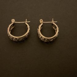 Vintage Sterling Silver 925 Small Hoop Earrings 