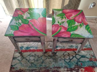 Two matching end tables
