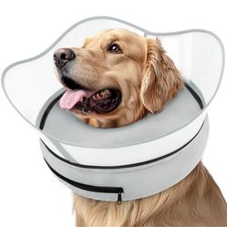 “New”Raised Dog Inflatable Collar(sz Sm/Lg))post Surgery Or Stop Licking )retail$35