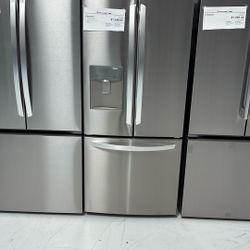 LG 22 Cu Ft Cpcty 3-Door French Door Refrigerator W/ External Water Dispenser & Icemaker At $1150 Off MSRP!