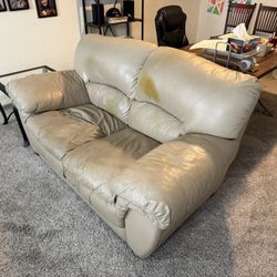 Leather Love Seat 