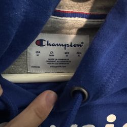 blue medium champion hoodie
