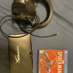 Hyper X Gaming Headset And Spiderman Ps4 