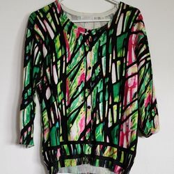Joseph A Multi-colored Cardigan Size L