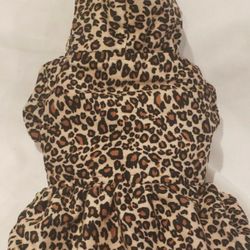 Small dog jacket leopard
