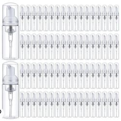 70 Pcs 2 oz Plastic Foam Soap Dispensers Refillable Lash Shampoo Bottles with Pump Mini Eyelash Cleaning Foam Bottle Dispenser for Refillable Travel C