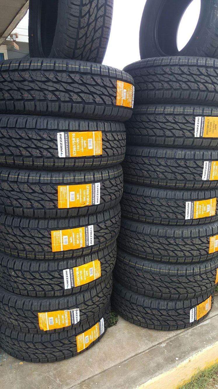 265/75/16LT NEW TIRES FOR 460 DOLLARS WITH EVERYTHING INCLUDED TAX INCLUDED