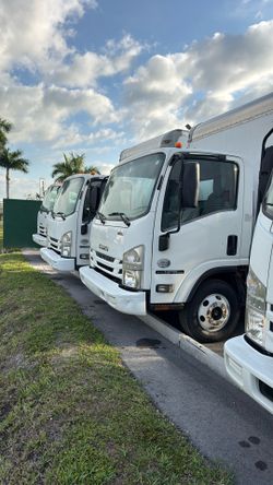 2016 Isuzu NPR 16 Foot Box Truck Camion De 16 Pies Caja Liftgate Aluminum Steel Plancha Flat Bed Dump Body GMC International Freightliner 