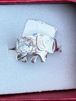 Elephant shaped Sterling silver ring