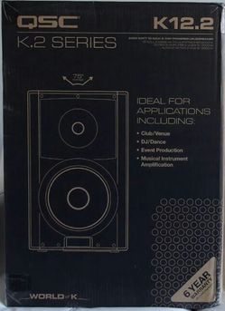Brand new QSC K12.2 powered speaker with advanced DSP.