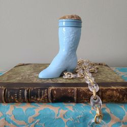 Vintage blue milkglass