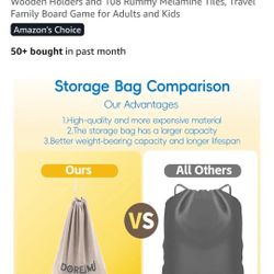 Upgraded Rummy Cube Game Set 4 Players with 4 Wooden Holders and 108 Rummy Melamine Tiles, Travel Family Board Game for Adults and Kids