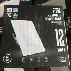 Square LED 6 inch Retrofit Lights - 9 Lights 