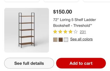 Bookshelf 72” ( 6 ft  )