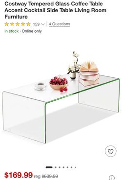 Glass coffee table