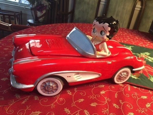 COOKIE JAR * Betty Boop's Red 1958 Corvette, Chevy Betty, Premier LIMITED Ed. 1198