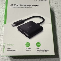 USB-C To MHDI + Charge adapter - New
