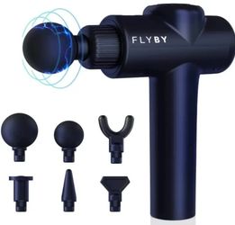 Flyby Percussion Massage Gun with Attachments