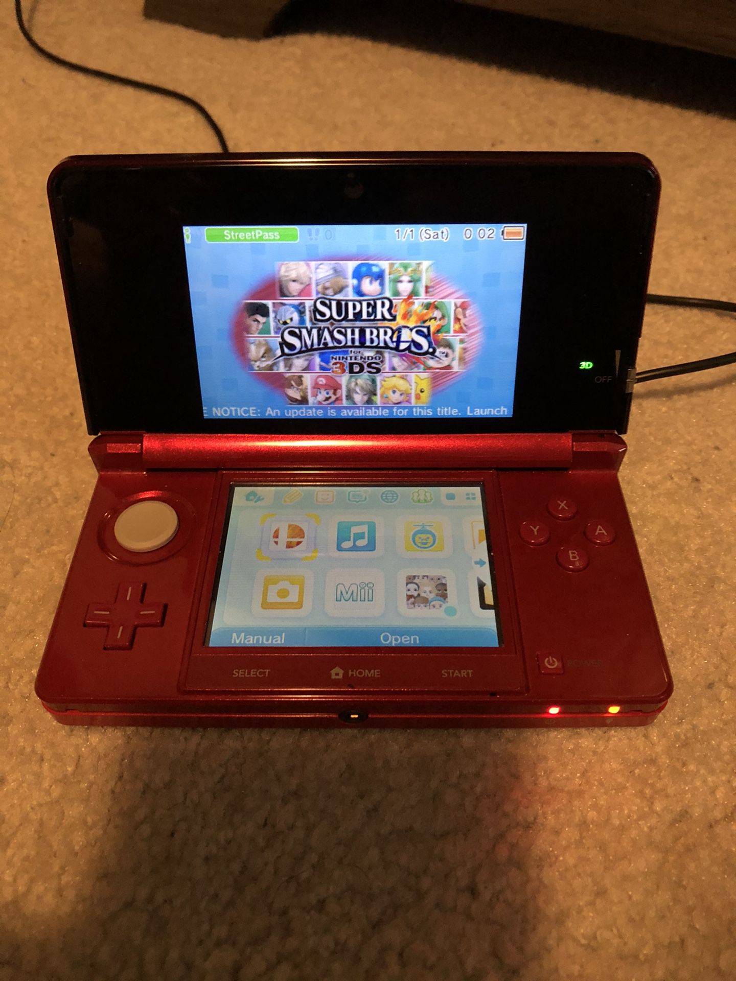 Nintendo 3DS with Super Smash Bros