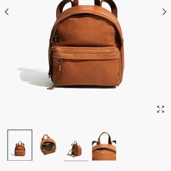 Lorimer Mini Italian  Leather Red Backpack 