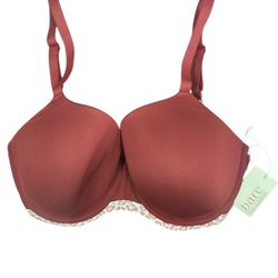 BARE Improve Eva Style The Favorite T-Shirt Bra Berry Animal Trim A10163 32DDD