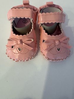 Pink Baby Girl Mary Jane Shoes Size 2