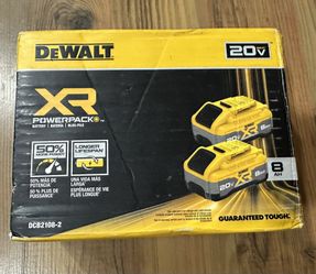 NEW DEWALT 20V MAX XR POWER-Pack Lithium-lon 8.0Ah Battery (2-Pack)