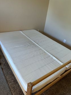 FREE bed frame + mattress — pickup only