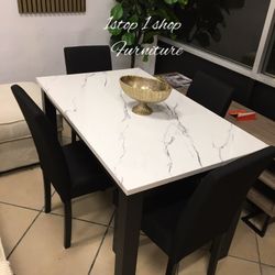 On Display ‼️ 5-Pc Resia Dining Table Set 