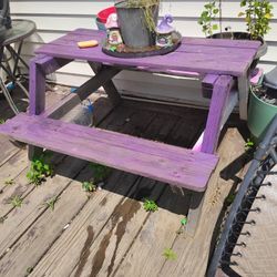 Kids Wooden Picnic Table 