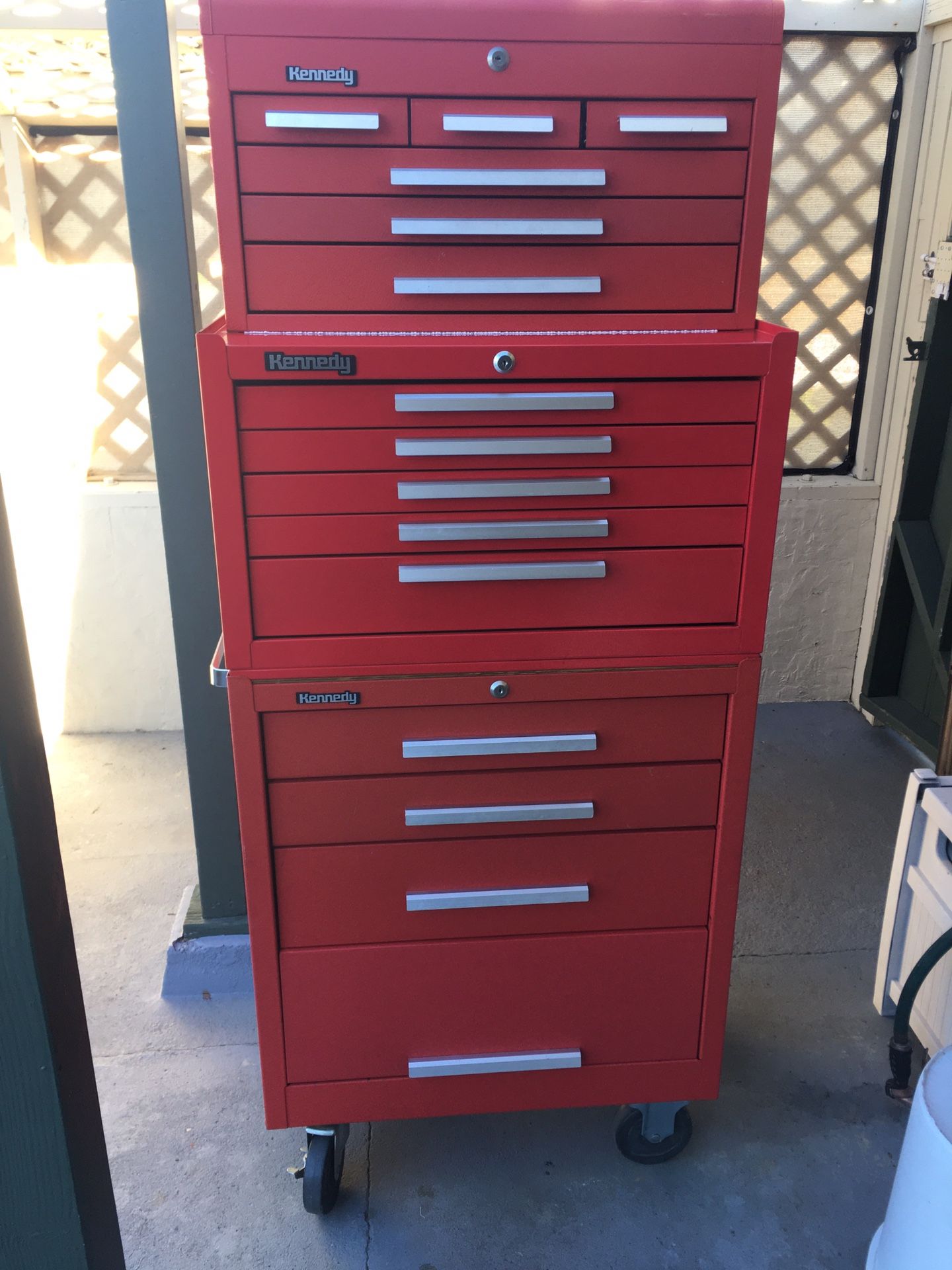Kennedy 3 Tier Rolling Tool Boxes 266-285-273