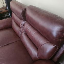 Leather Power Reclining Sofa & Loveseat