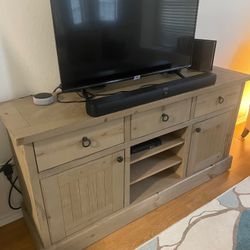 Wood TV Stand Credenza