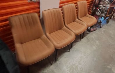 Leather penny color chairs