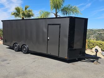 New 24 ft Commercial Build Enclosed Trailer + escape door