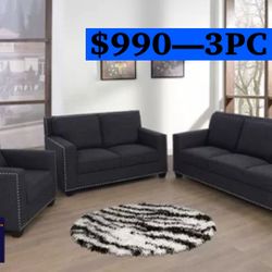 Brand New 3PC Sofa Loveseat Chair Set 