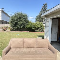 Suede couch 