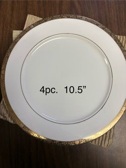 4pc Imperial China Pearl Plate Set