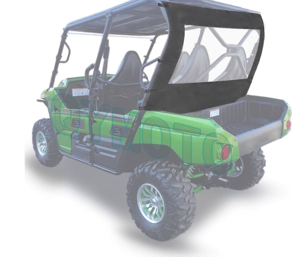 QYMOTO Teryx 800 Rear Window, Soft UTV Rear Windshield Panel for KAWASA KI TERYX 4 800 Accessories 2013-2023 Stop Wind, Rain Dust and Debris from Back