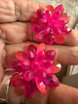 Kate spate pink faceted glass earrings