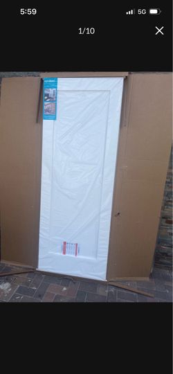 30 in. × 80 in. x 1-3/8 in. Shaker White Primed 1-Panel Solid Core Wood Interior Slab Door