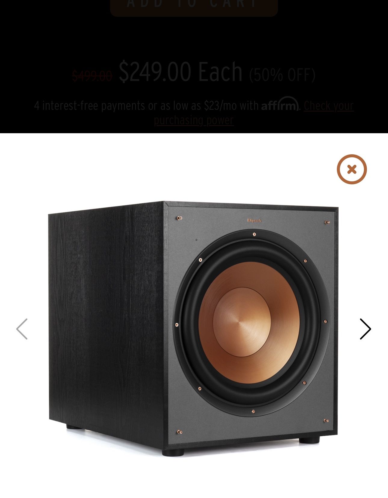 Klipsch R-120SW SUBWOOFER