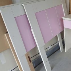Kids Bed Headboard With Night Stands And Table (Free )