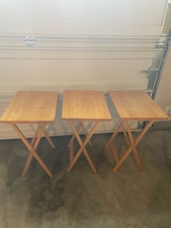 3  Wood side tables