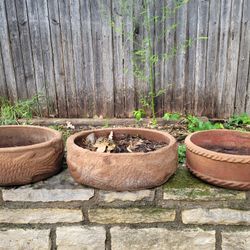 Set Of 3 Terracotta Plant Pots