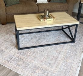 Coffee Table with Metal Base